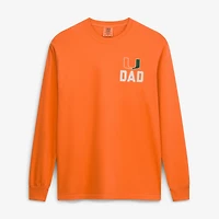 Men's Orange Miami Hurricanes Father's Day Campus Drawing Long Sleeve T-Shirt