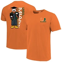 Men's Orange Miami Hurricanes Mascot Grad Achievement Unlocked T-Shirt