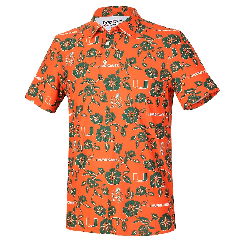 Men's Reyn Spooner  Orange Miami Hurricanes Pua Performance Polo