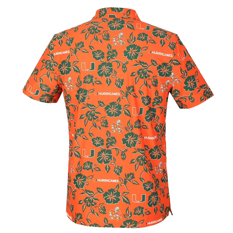 Men's Reyn Spooner  Orange Miami Hurricanes Pua Performance Polo