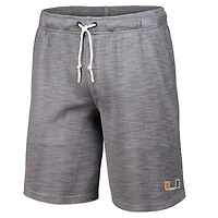 Men's Tommy Bahama Gray Miami Hurricanes Tobago Bay Tri-Blend Shorts