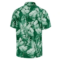 Men's Tommy Bahama Green Miami Hurricanes Big & Tall Coast Nuevo Fronds IslandZone Button-Up Shirt