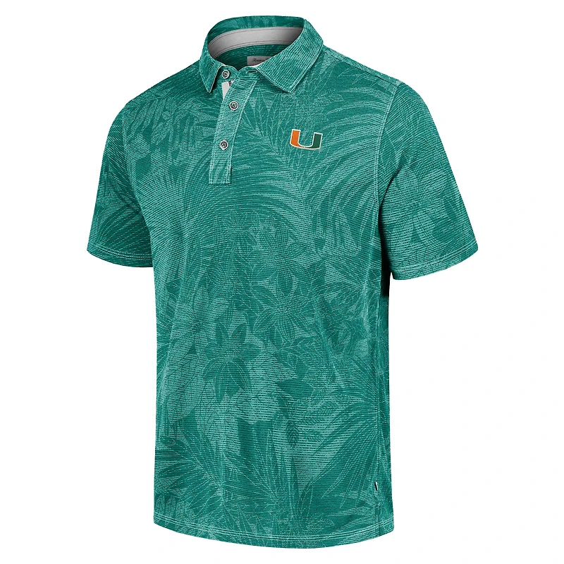 Polo Tommy Bahama pour homme, vert, Miami Hurricanes, grande taille, sport, Santiago Paradise