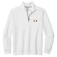 Men's Tommy Bahama White Miami Hurricanes Montego Bay Half-Zip Jacket
