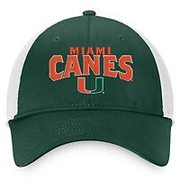 Men's Top of the World Green/White Miami Hurricanes Breakout Trucker Snapback Hat