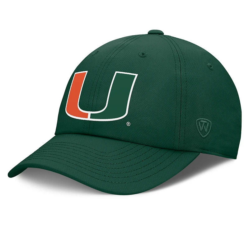 Men's Top of the World  Green Miami Hurricanes Victory Adjustable Hat