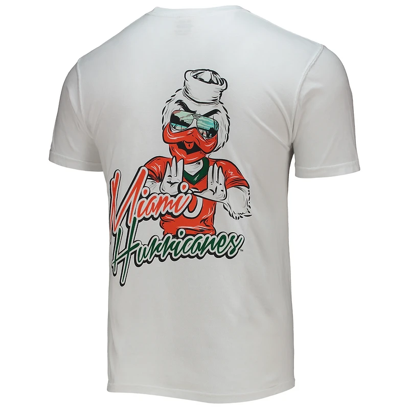 T-shirt bandana Miami Hurricanes mascotte homme blanc