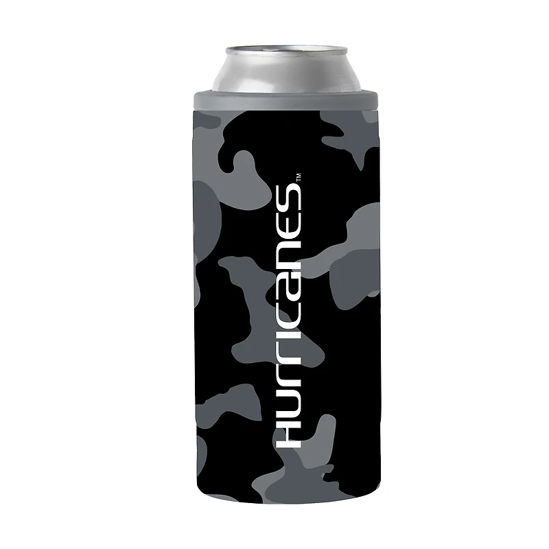 Ouragans de Miami 12oz. Refroidisseur de canettes slim camouflage noir