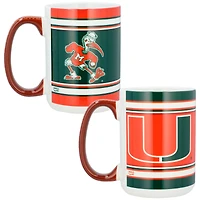 Miami Hurricanes 15oz. Home & Away 2-Pack Mug Set