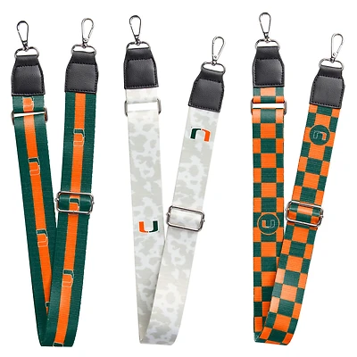 Ensemble de 3 sangles de sac Miami Hurricanes
