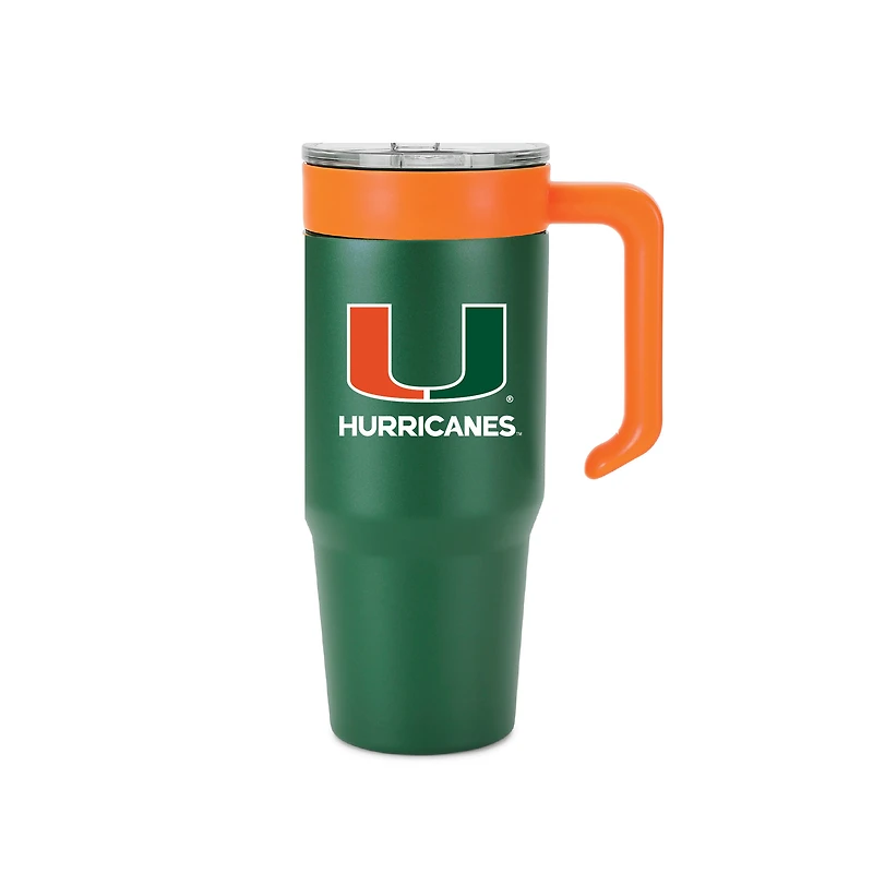 Miami Hurricanes 36oz. Logo Combo Stainless Steel Tumbler