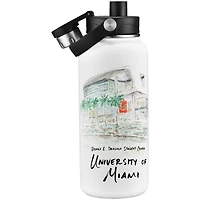 Bouteille d'eau aquarelle Laura Wilcox des Hurricanes de Miami (960 ml)
