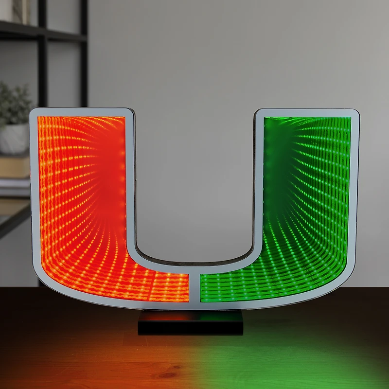 Miami Hurricanes LED Infinity Logo Light