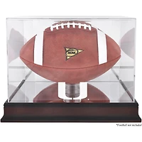 Miami Hurricanes Mahogany Base Logo Football Case with Mirror Back