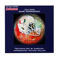 Presse-papiers en forme de dôme de fierté de l'équipe des Hurricanes de Miami