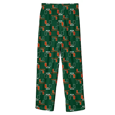 Pantalon vert Outerstuff pour enfant d'âge préscolaire avec logo intégral des Miami Hurricanes