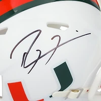 Casque Riddell Speed Mini autographié par Ray Lewis des Miami Hurricanes