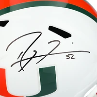 Casque Riddell Speed autographié par Ray Lewis des Miami Hurricanes