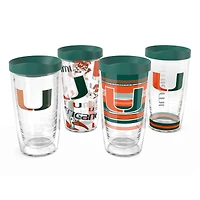Tervis Miami Hurricanes Four-Pack 16oz. Classic Tumbler Set