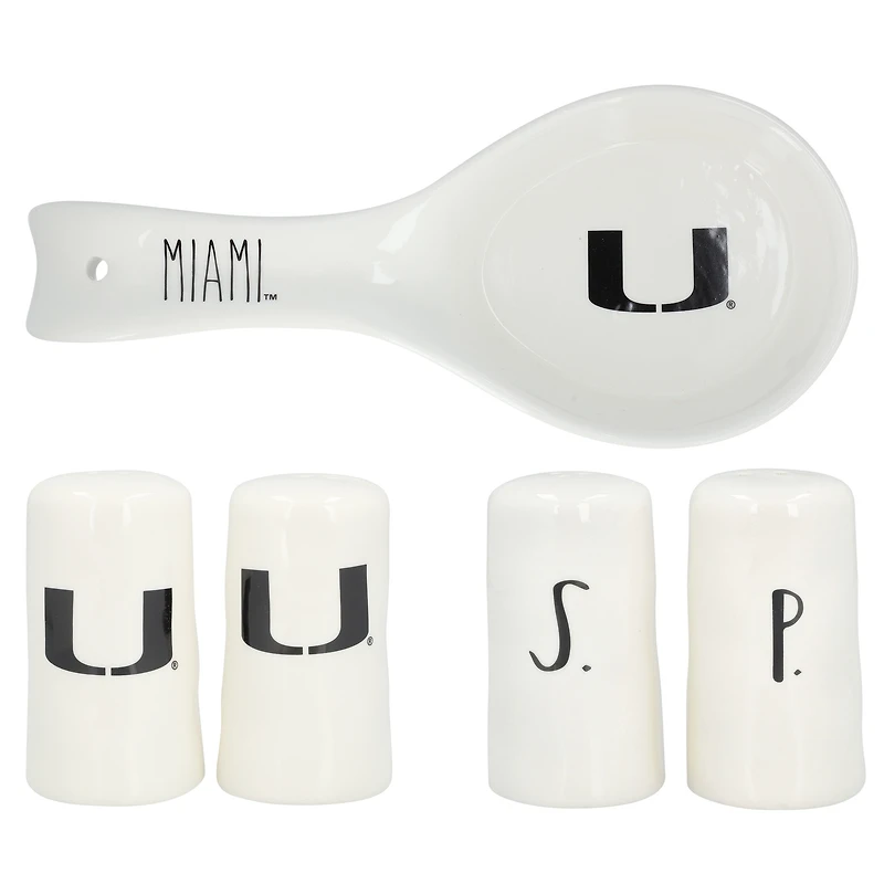 The Memory Company Miami Hurricanes Coffret cadeau de cuisine artisanale 3 pièces