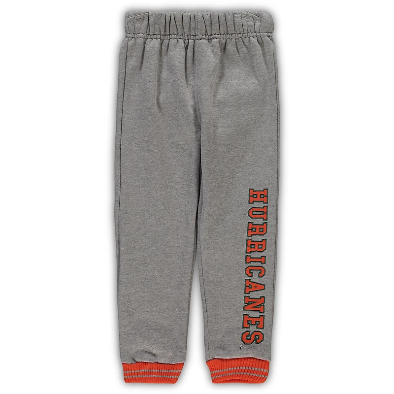 Toddler Colosseum Orange/Heathered Gray Miami Hurricanes Poppies Hoodie and Sweatpants Set