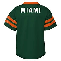 Toddler Outerstuff Green/Orange Miami Hurricanes Red Zone Two-Piece V-Neck Top and Pants Set