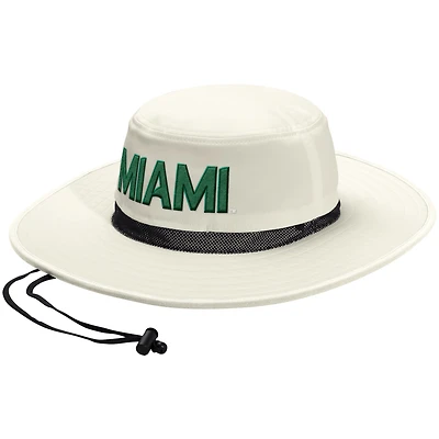 Unisex adidas  Cream Miami Hurricanes Wide Brim Boonie Bucket Hat