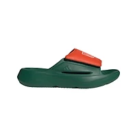 Sandales unisexes Adidas Lightblaze vertes Miami Hurricanes