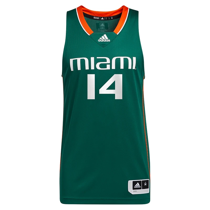 Unisex adidas Haley Cavinder Green Miami Hurricanes NIL Women's Basketball Jersey