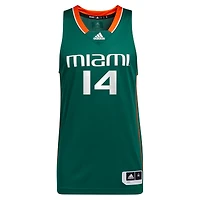 Unisex adidas Haley Cavinder Green Miami Hurricanes NIL Women's Basketball Jersey
