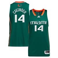 Maillot de basket-ball unisexe adidas Haley Cavinder vert Miami Hurricanes NIL pour femme