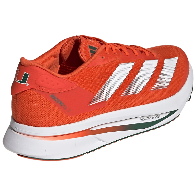 Chaussures de course unisexes adidas orange Miami Hurricanes Adizero Sl2