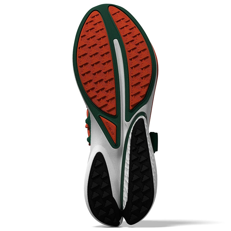 Unisex adidas White/Orange Miami Hurricanes AlphaBoost V2 Shoes