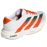 Chaussures de course unisexes Adidas Adizero Evolution SL blanches des Miami Hurricanes