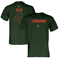T-shirt unisexe bleu 84 Marcus Allen vert Miami Hurricanes 4 Strong