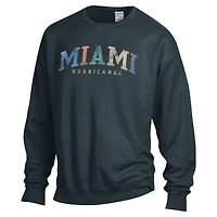 Sweat-shirt surdimensionné unisexe ComfortWash gris Miami Hurricanes