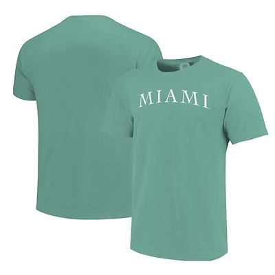 T-shirt unisexe vert clair Miami Hurricanes Comfort Colors Fashion Color Arch