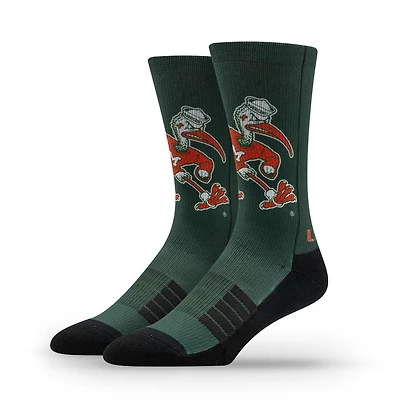 Chaussettes unisexes Strideline Miami Hurricanes Premium Mascot Crew