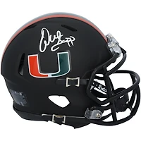 Warren Sapp Miami Hurricanes Autographed Riddell Miami Nights Satin Black Speed Mini Helmet  