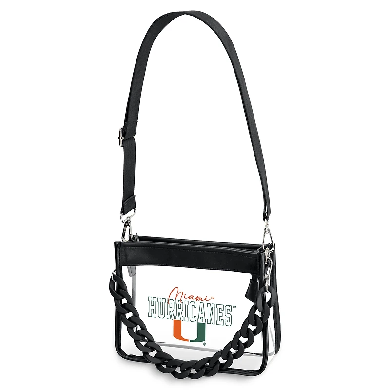 WEAR by Erin Andrews Miami Hurricanes Plastic Chain Mini Crossbody Bag