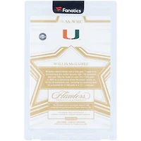 Willis McGahee Miami Hurricanes Autographed 2022 Panini Flawless Collegiate Tri-Color Game Used Relic Jersey Number #SS-WMC #2/8 Card with "Jersey Number" Inscription