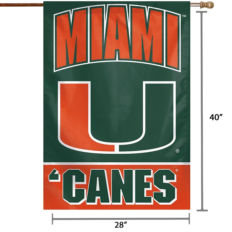 WinCraft Miami Hurricanes 71,1 x 101,6 cm Drapeau Maison Cannes