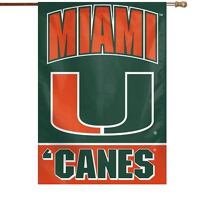 Drapeau de maison WinCraft Miami Hurricanes 28" x 40"