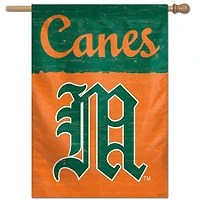 WinCraft Miami Hurricanes 28 "x 40" Bannière de maison unilatérale College Vault