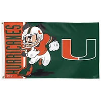 WinCraft Miami Hurricanes 3' x 5' Disney Drapeau unilatéral
