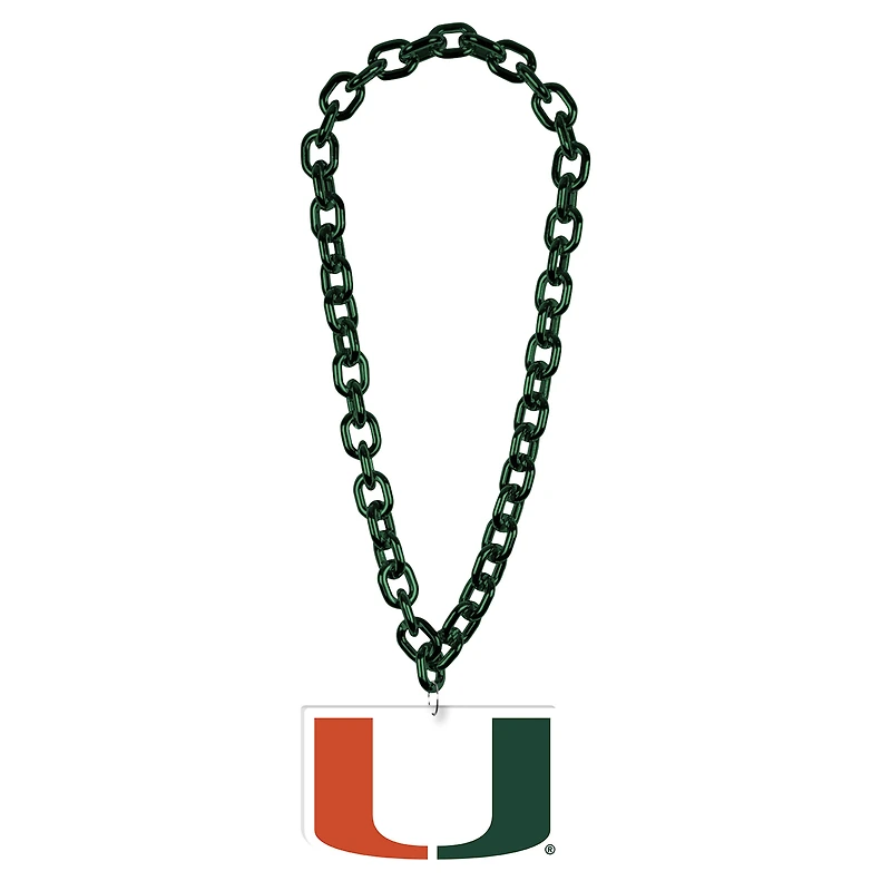 Collier avec logo à grande chaîne WinCraft Miami Hurricanes
