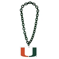 Collier avec logo à grande chaîne WinCraft Miami Hurricanes