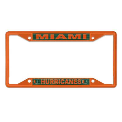 WinCraft Miami Hurricanes Chrome Color License Plate Frame