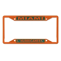 WinCraft Miami Hurricanes Cadre de plaque d'immatriculation couleur chrome