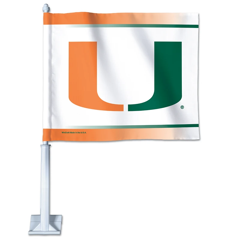 WinCraft Miami Hurricanes Double-Sided Team Car Flag